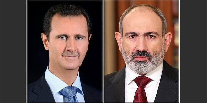 Armenian Prime Minister in telephone call with President al-Assad: We are ready to offer assistance to Syria