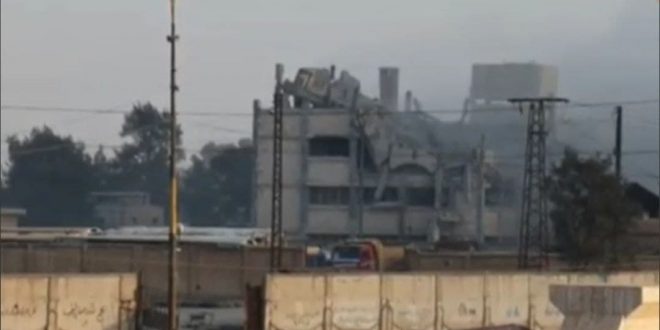 Cazas del ocupante estadounidense destruyen sede del Instituto Politécnico en Hasakeh