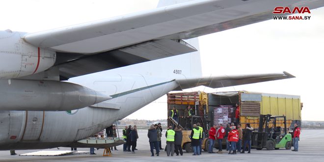 Llega el segundo avión argelino con 15 toneladas de ayuda humanitaria a los siniestrados en Alepo