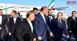 Canciller iraní llega a Damasco para reforzar relaciones entre ambos países