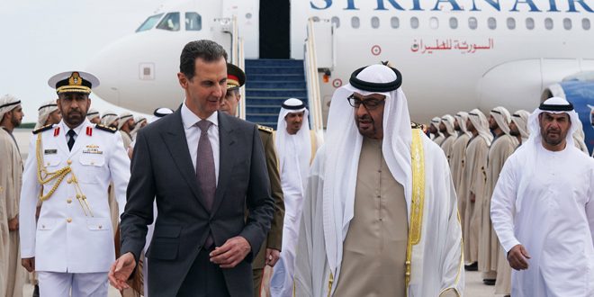 Presidente Al-Assad inicia visita oficial a Emiratos Árabes Unidos