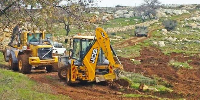 L’occupation rase 50 acres de terres des Palestiniens au sud d’al-Khalil