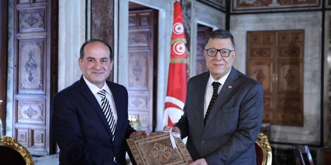 Le président de l’Assemblée des représentants du peuple tunisien : la sécurité et la stabilité de la Syrie sont un véritable pilier de la sécurité et de la stabilité de la région