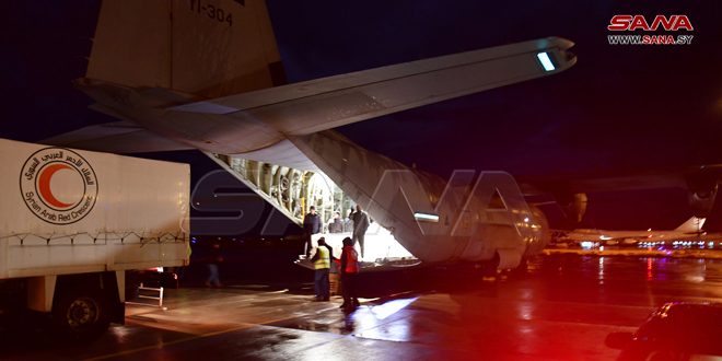 Depremden Etkilenenlere İnsani Yardım Taşıyan İki Irak Uçak Şam Havalimanı’na Ulaştı “VIDEO”