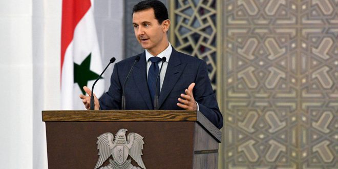 الرئيس الأسد مستمرون في مكافحة وسحق الإرهابيين كل ما يرتبط