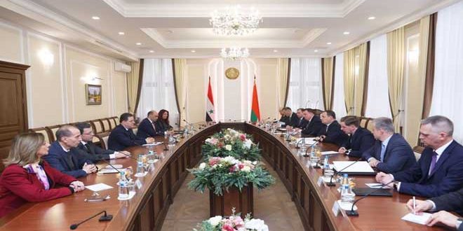 رئيس وزراء بيلاروس: مستعدون لتعزيز العلاقات مع سورية