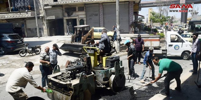 إعادة تأهيل البنية التحتية في قطاع خدمات قاضي عسكر في حلب