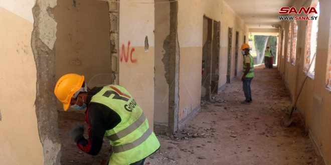 بدء أعمال تأهيل المشفى الوطني في الميادين