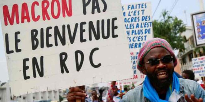 Protesta en Congo contra presidente de Francia
