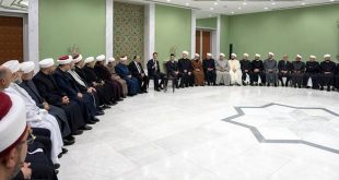 رئیس جمهور  بشار اسد  هیئی از علمای برجسته دین مبین اسلام در دمشق به مناسبت  ماه مبارک رمضان استقبال کرد 11-4-2022