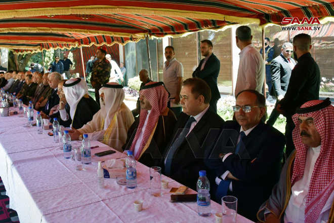 برگزاری مراسم (خیمه وطن) توسط عشایر و قبایل عرب از استان حمص در حمایت از آشتی ملی 19-5-2022