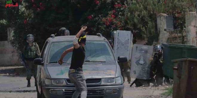 جراحت ده ها فلسطینی در سرکوب تظاهرات هفتگی کفر قدوم توسط اشغالگر