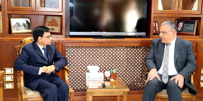 گفتگوی قطنا با سفیر هند در دمشق درباره همکاری های علمی کشاورزی بین دو کشور
