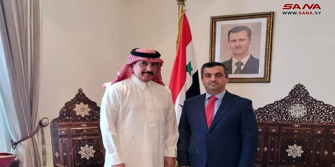 L’ambassadeur d’Arabie saoudite visite l’ambassade de Syrie à Mascate