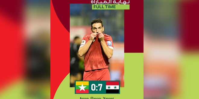 La sélection nationale syrienne de football bat le Myanmar aux éliminatoires de la Coupe du monde et de la Coupe d’Asie