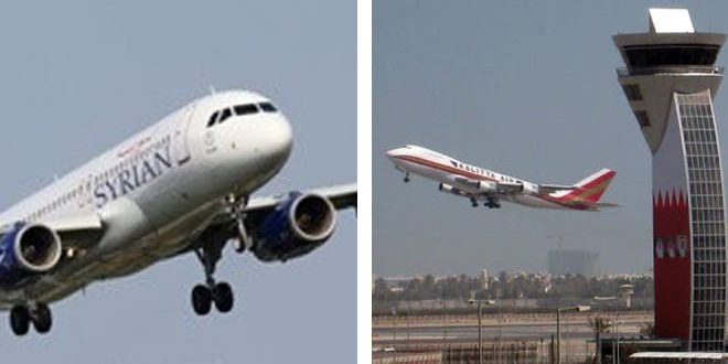 בחרין מסרה על המשך טיסות האוויר עם סוריה