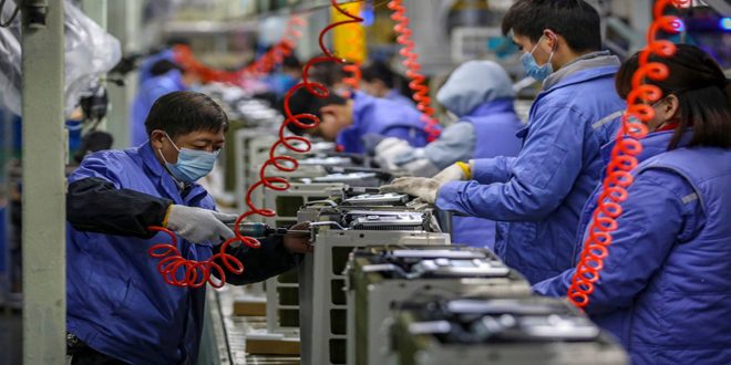 الناتج الصناعي الصيني يزداد بنسبة 3.5 بالمئة خلال الأشهر السبعة الأولى